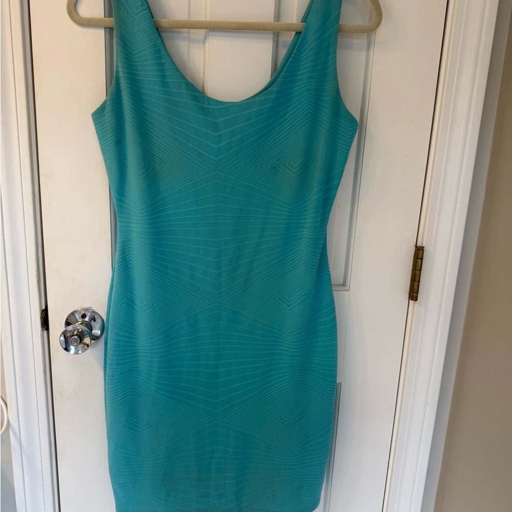 Elegant Teal Sleeveless Dress